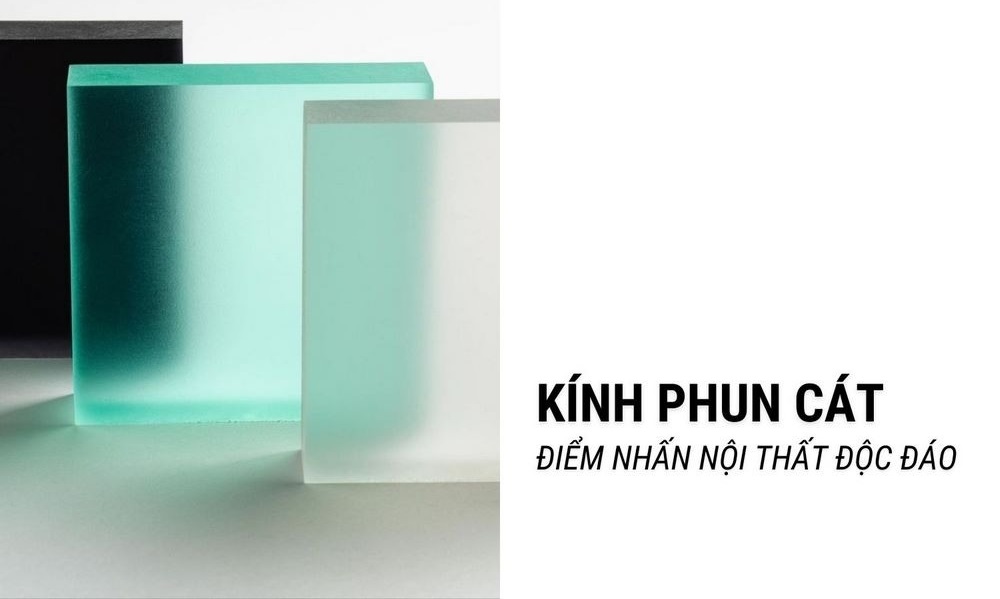 kính mờ phun cát