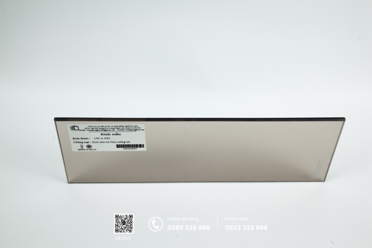 kính cường lực màu nâu trà 5mm