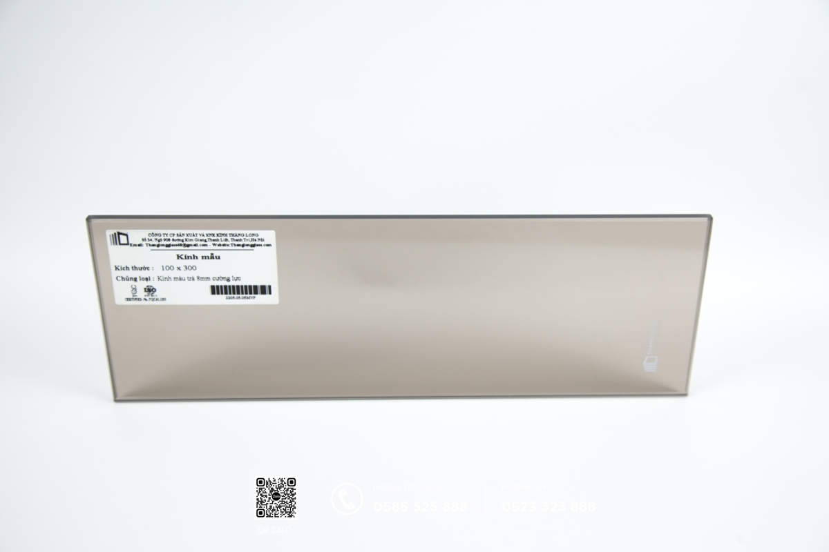 kính cường lực màu trà 8mm