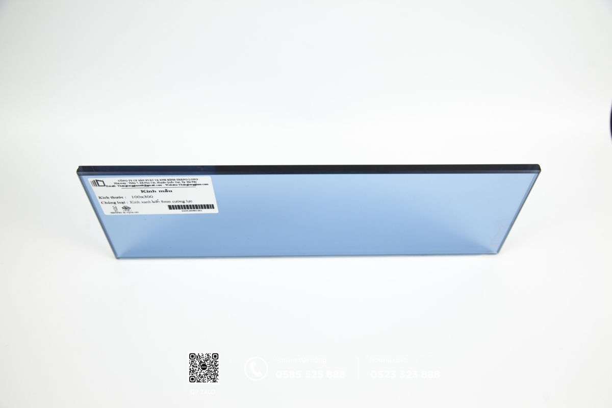 kính cường lực xanh nước biển 8mm