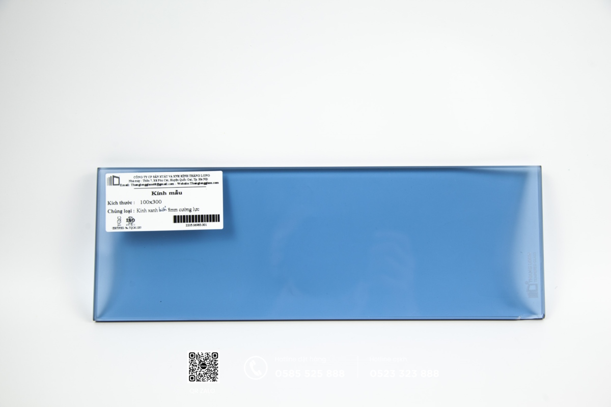 kính cường lực xanh nước biển 8mm