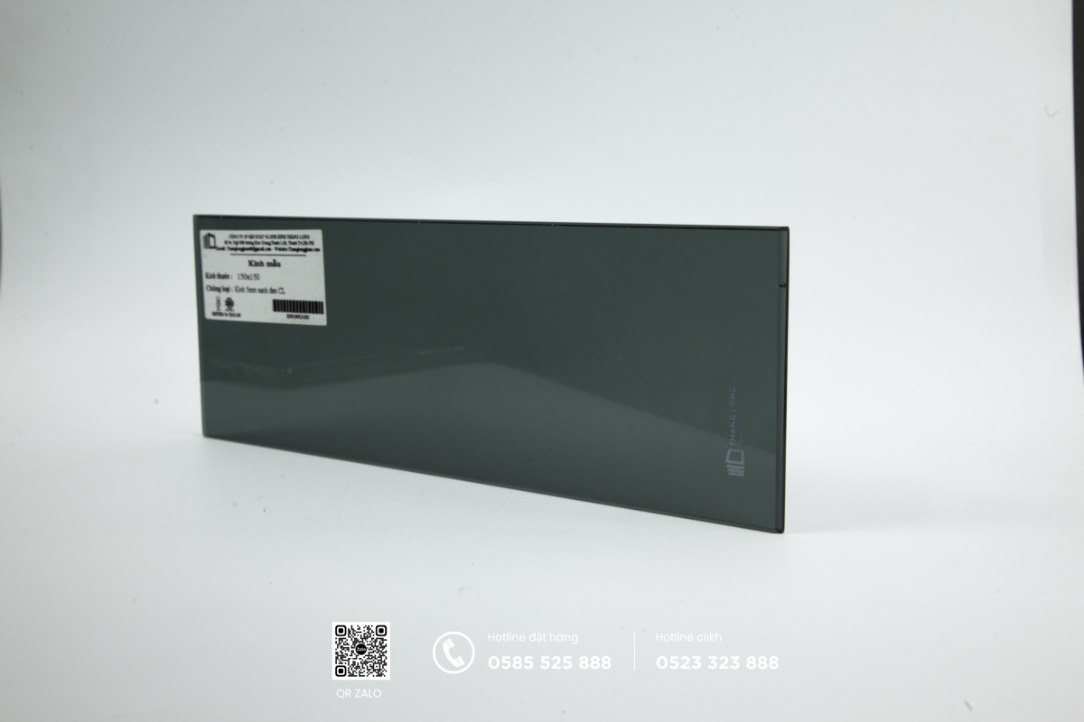 kính cường lực màu xanh đen 5mm