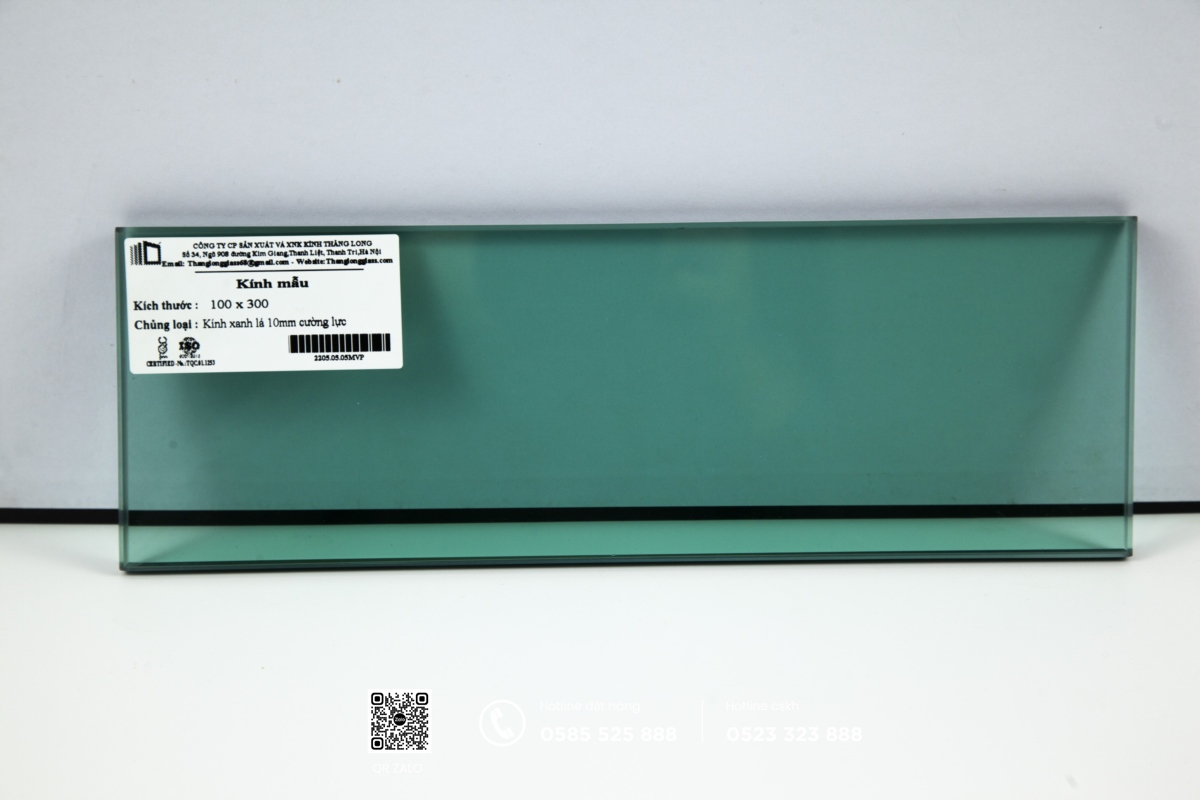 kính sơn màu xanh lá 10mm