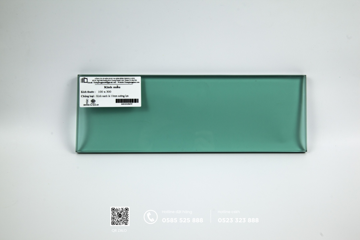 báo giá kính cường lực màu xanh lá 10mm