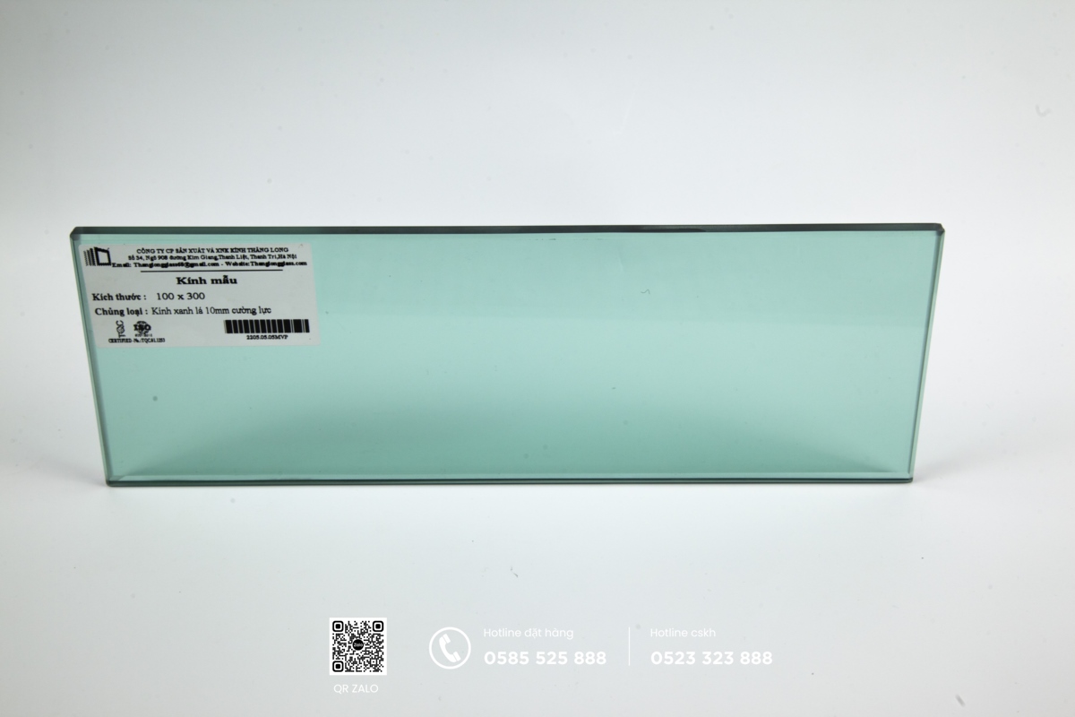 kính cường lực màu xanh lá đậm 10mm