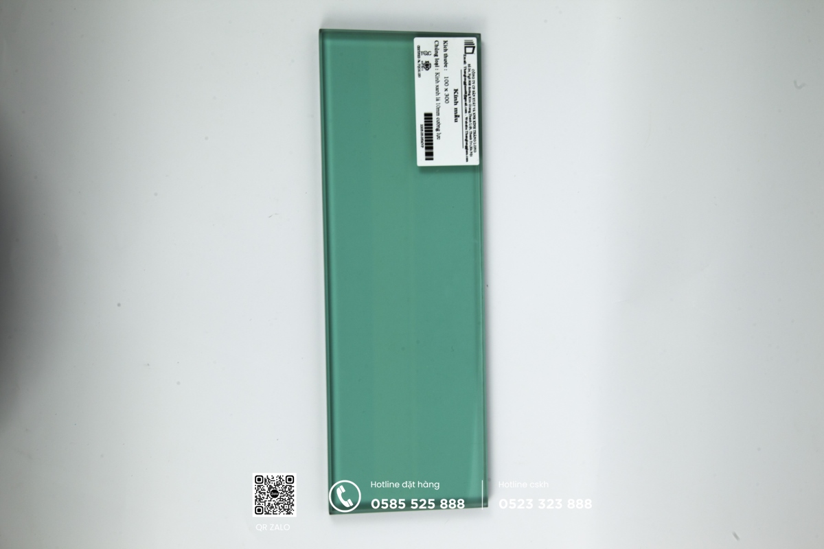 kính cường lực màu xanh lá đậm 10mm