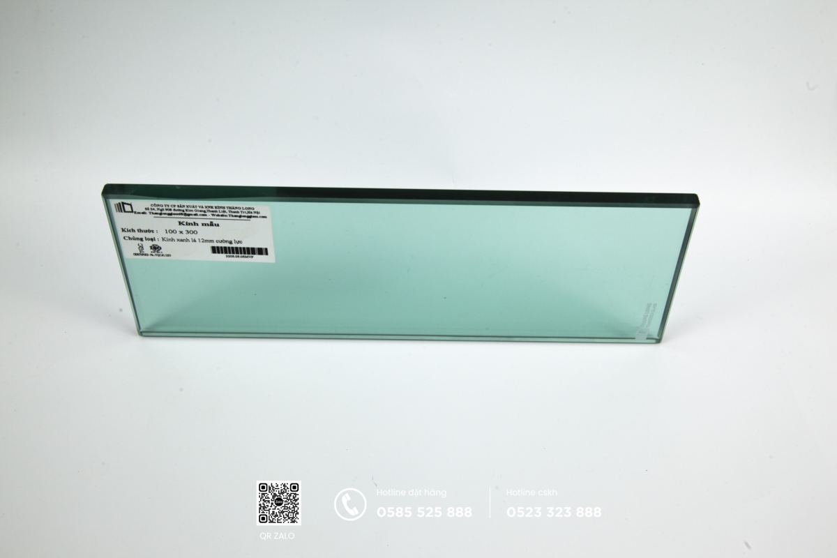kính cường lực màu xanh lá 12mm