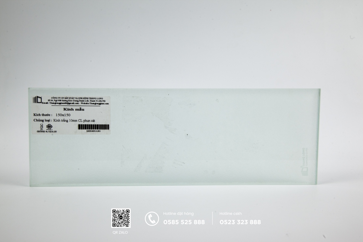 kính cường lực phun cát 10mm