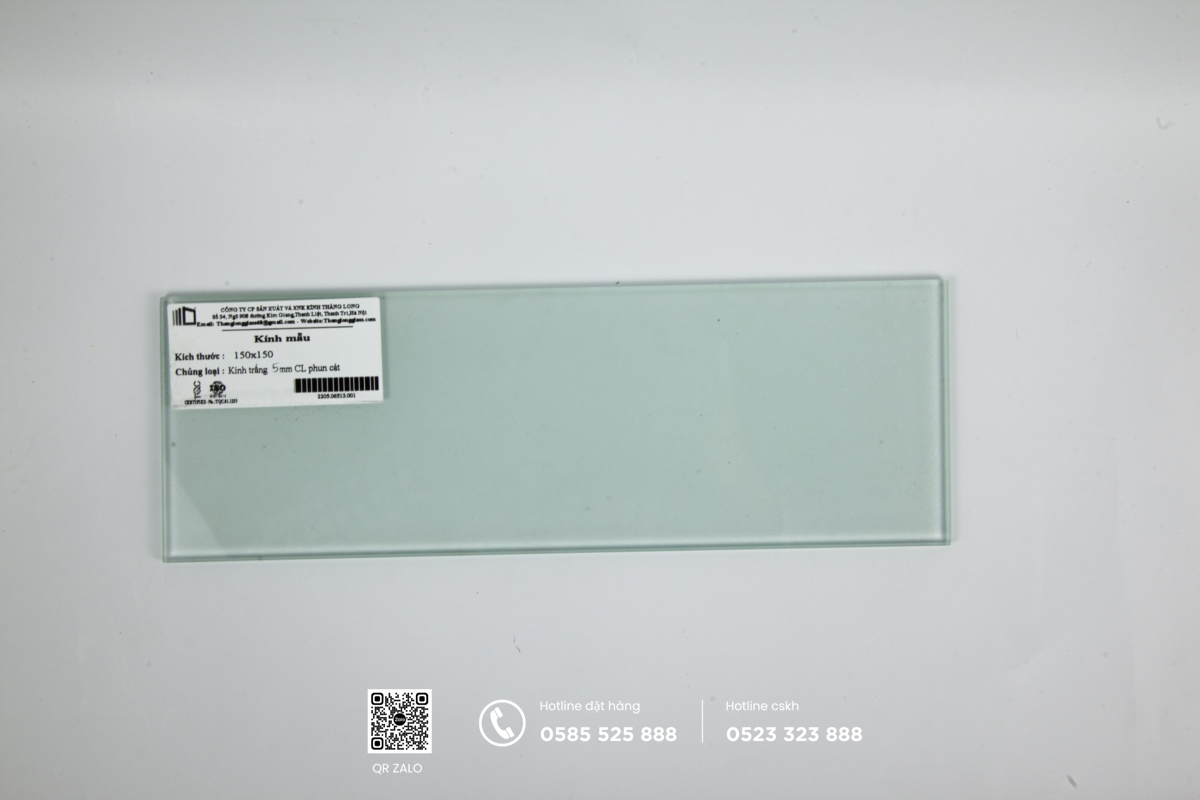 kính trắng phun cát 5mm