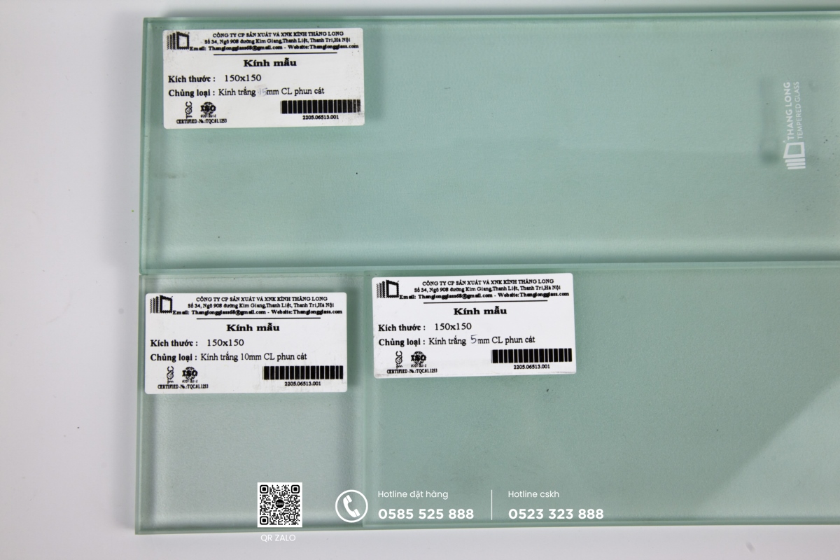 bảng giá kính cường lực
