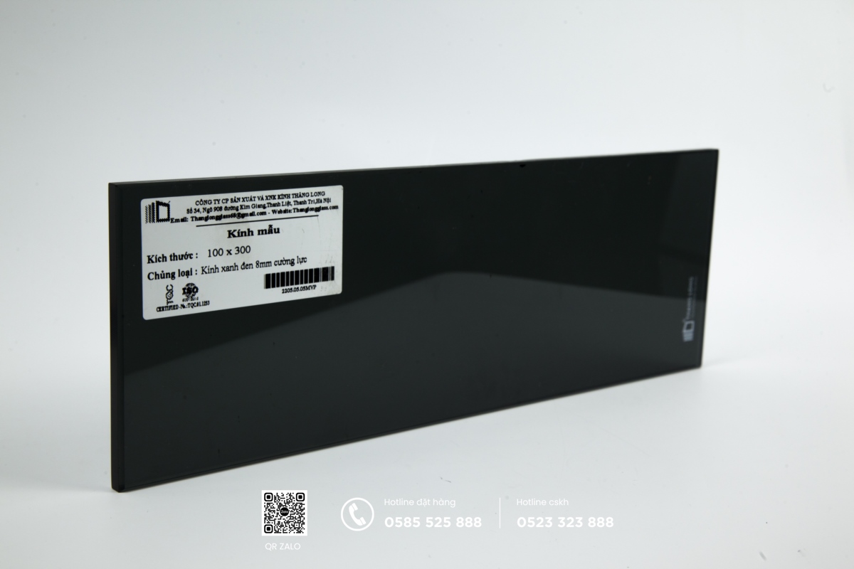 giá kính cường lực màu xanh đen 8mm