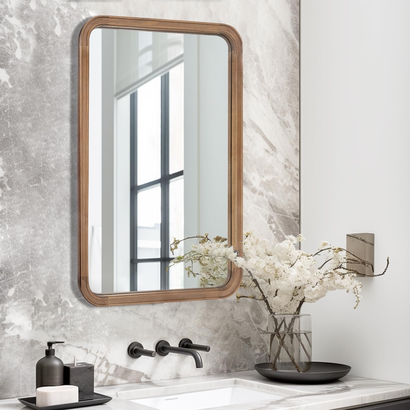 Gương decor treo tường khung gỗ
