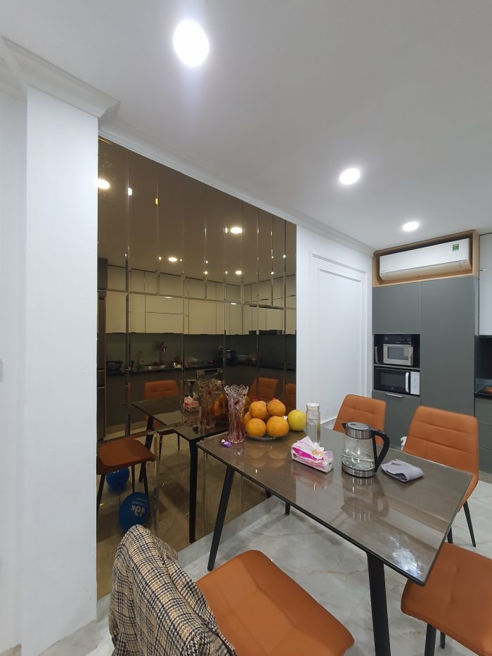 Gương trang trí màu trà