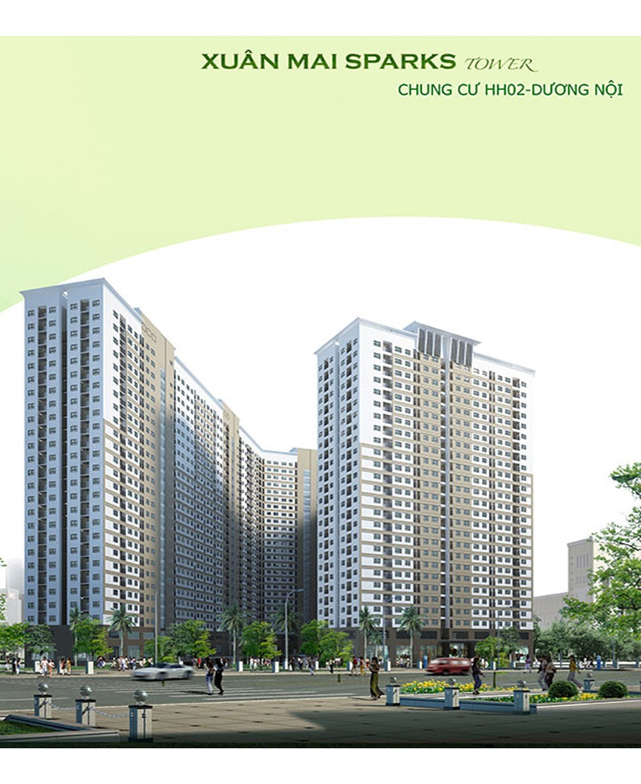 Dự án cung cấp kính cường lực chung cư Xuân Mai Sparks Tower